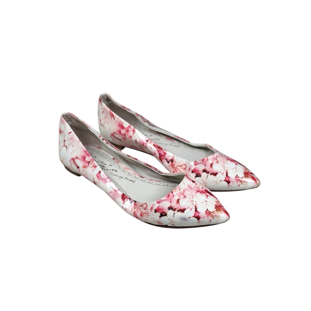 Alice &‎ Olivia Hudson Patent Leather Floral Cherry Blossom Women's Ballet Flats
